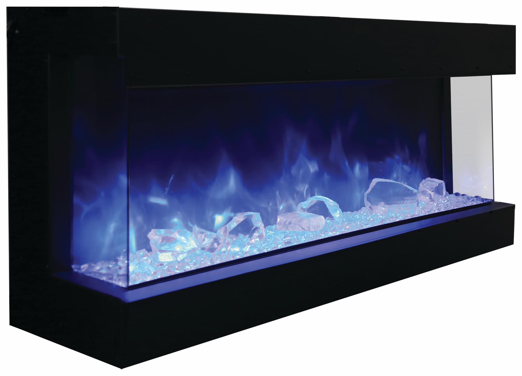 Amantii 60 3 Sided Glass Indoor Outdoor Electric Fireplace 60 Tru View Xl Shop Online Andrew Sheret Ltd