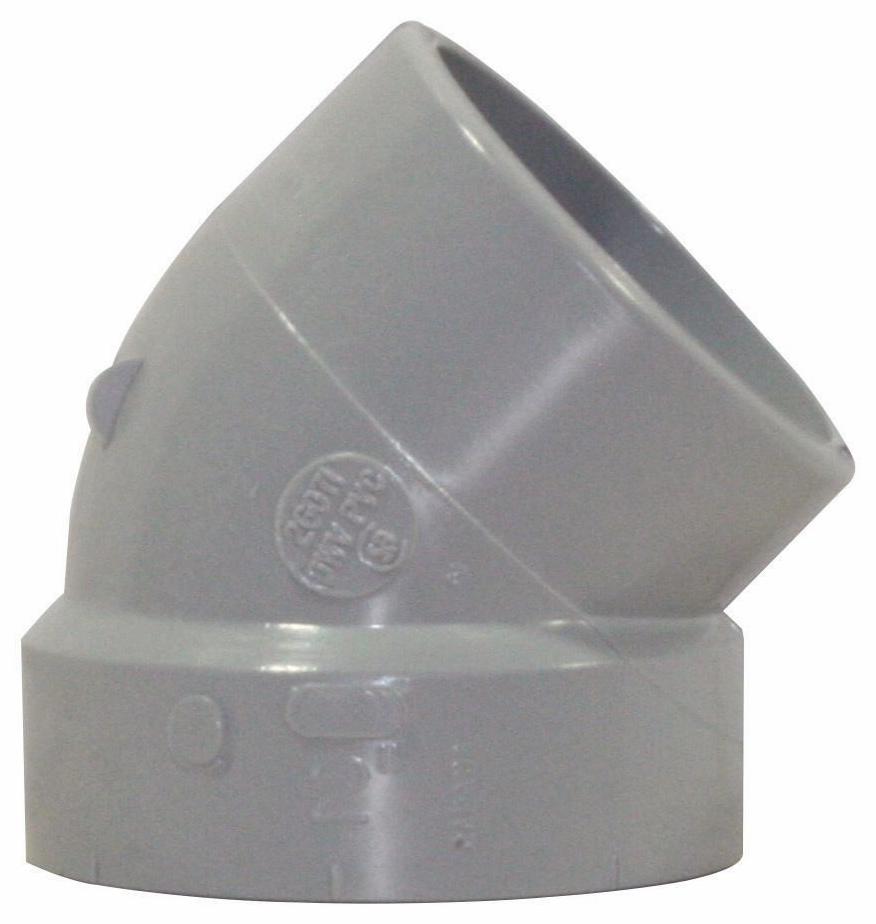 Ipex 2"x45D PVC DWV SHORT TURN ELBOW SPxH SYSTEM 15 026071 Shop