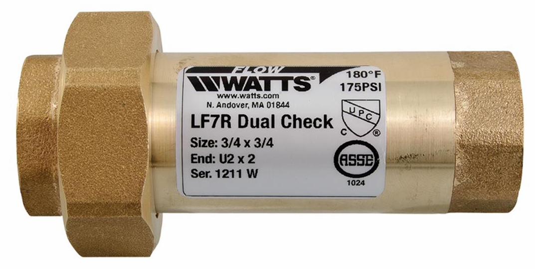 Watts 3/4 x 3/4 In LF7RU22 3/4 X 3/4 Dual Check Valve 0072204 Shop