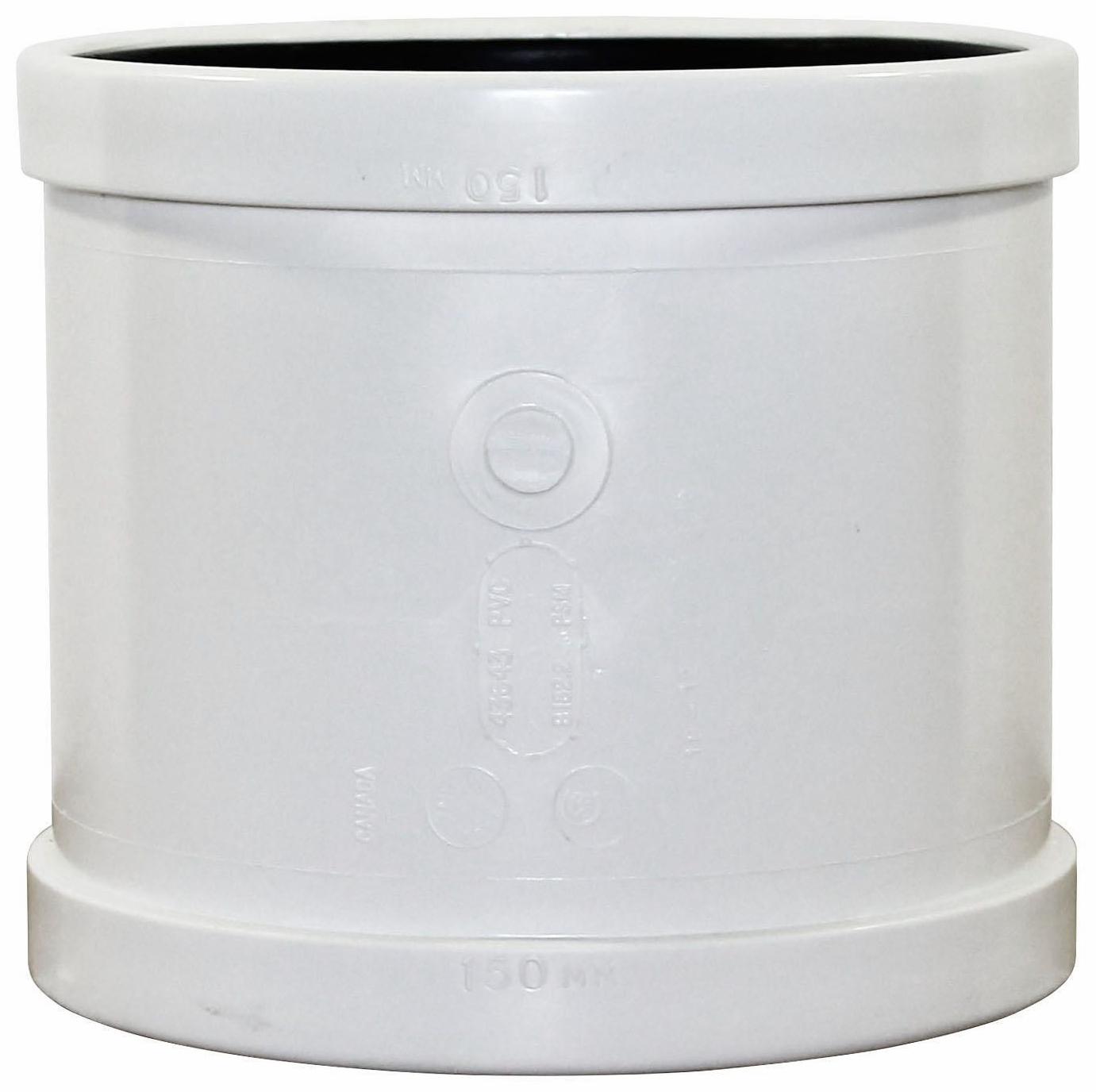 Ipex 12" PVC COUPLING SWR DR35 GxG FAB RINGTITE/TRENCH TOUGH PLUS