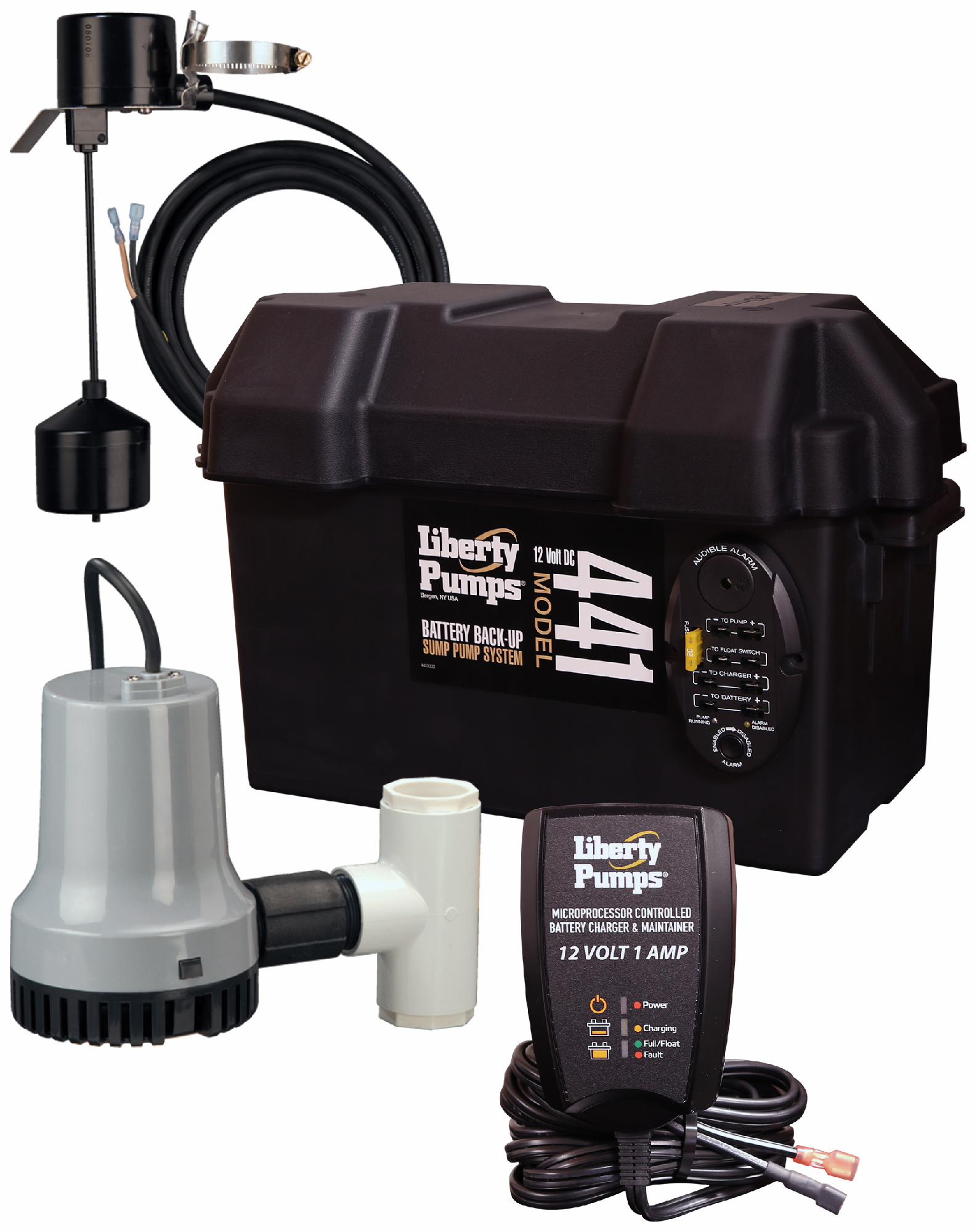 Liberty Pumps Battery BackUp Emergency Sump Pump 12V with Alarm 441