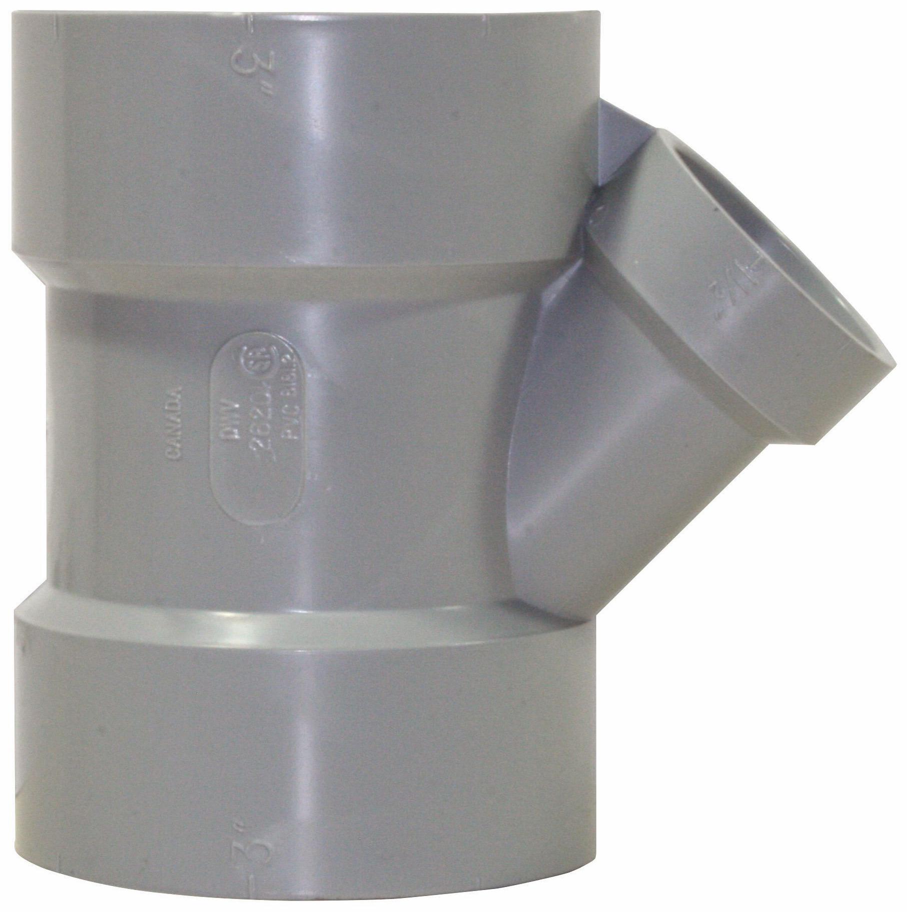 Ipex 3"x1 1/2"x45D PVC DWV WYE HxHxH SYSTEM 15 026201 Shop Online