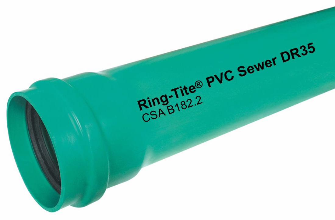 Ipex 4"x13' PVC DR35 PIPE GSKT GREEN RING-TITE 039140 | Shop Online