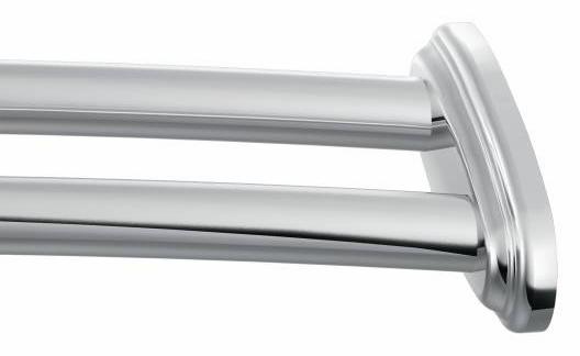 Moen Curved Adjustable Double Shower Rod Dn2141ch Shop Online Andrew Sheret Ltd