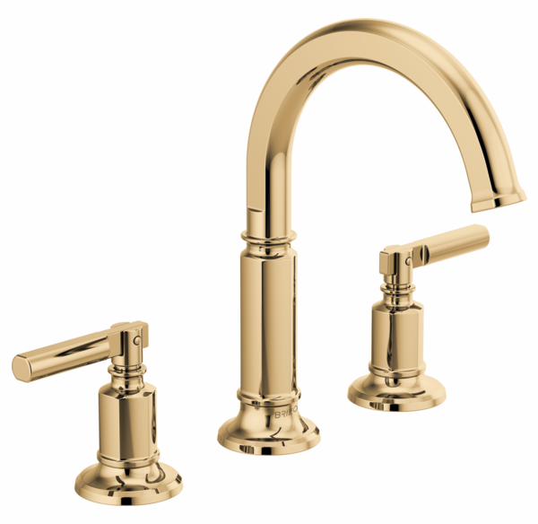 Brizo Invari Widespread Bathroom Faucet (Less Handles) 65376LFPGLHP Shop Online Andrew Sheret