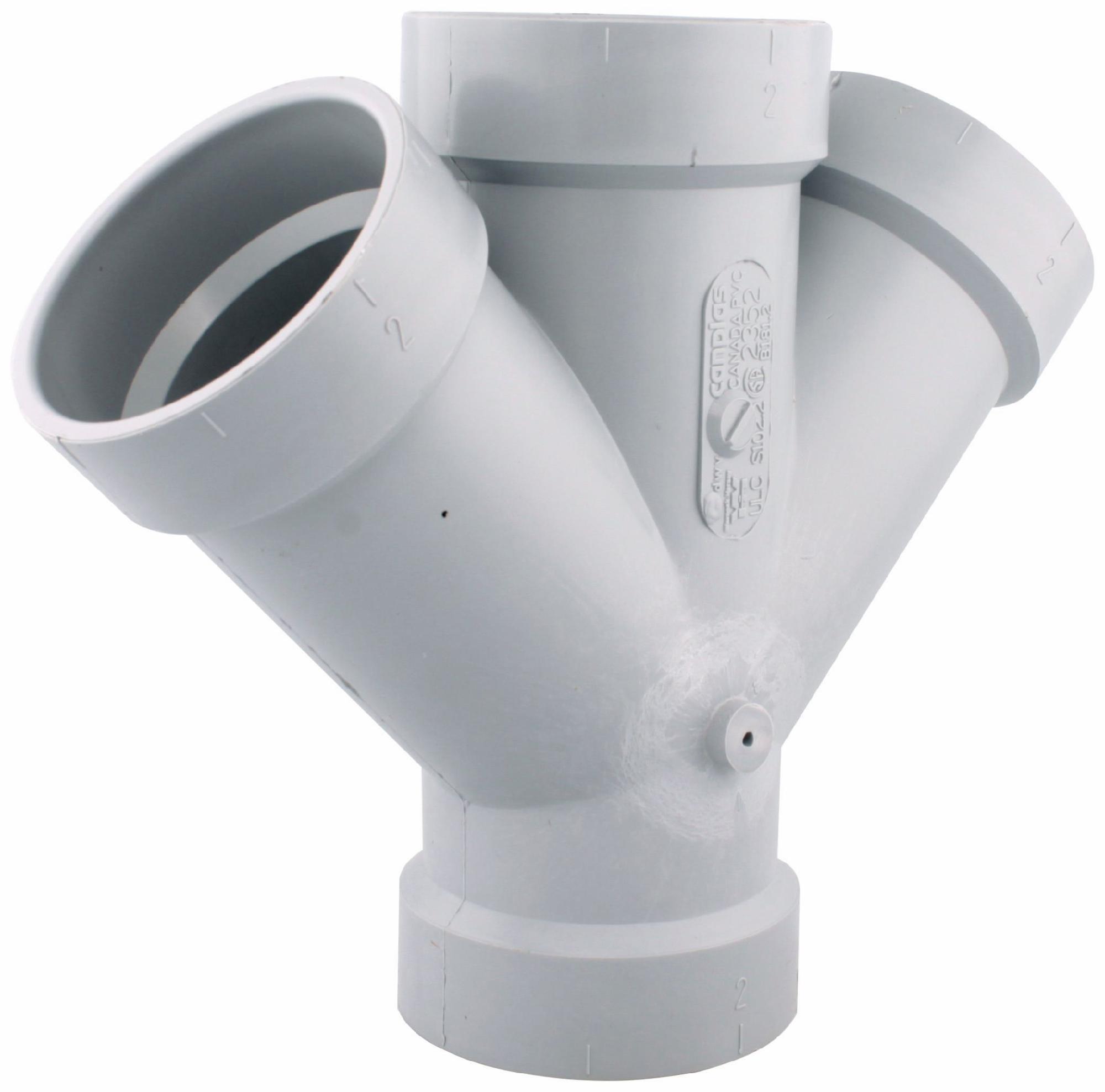 Ipex 2"x45D PVC DWV DOUBLE WYE HxHxHxH SYSTEM 15 026456 Shop Online