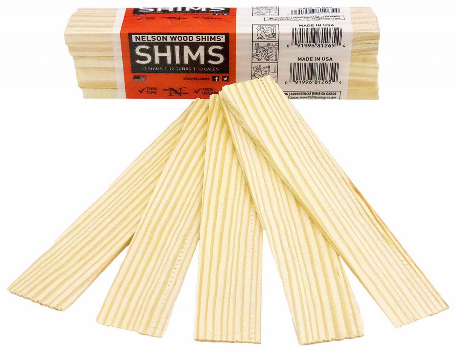 Nelson Wood Shims 8" PINE WOOD SHIMS 12/PK PSH8/12/65 Shop Online